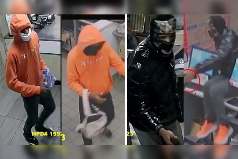 Houston Police Seek Public's Aid to Identify Suspects in String of Armed Robberies at Fast Food Outlets