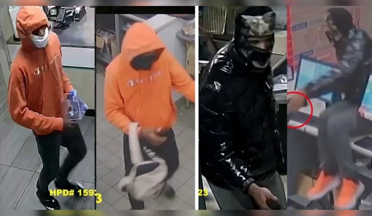 Houston Police Seek Public's Aid to Identify Suspects in String of Armed Robberies at Fast Food Outlets