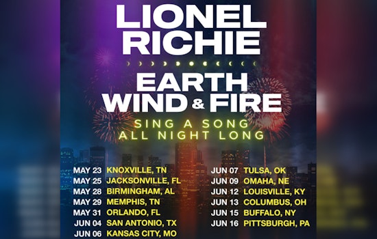 Lionel Richie and Earth, Wind & Fire to Light Up San Antonio with "Sing A Song All Night Long" Tour This Summer