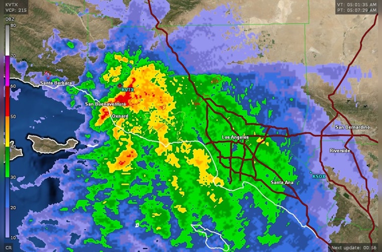 Los Angeles Braces for Showers and Thunderstorms, Gusty Winds Up to 20 MPH Expected Today