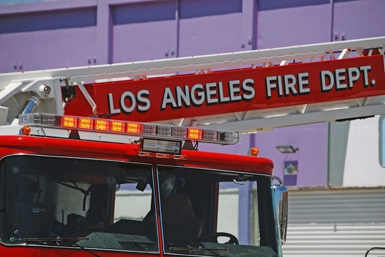 Los Angeles Fire Department Distributes Free Sandbags to Homeowners in