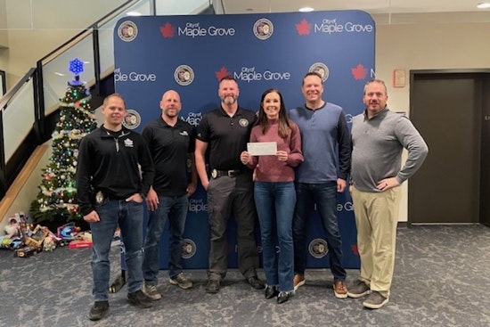 Maple Grove Police Association Donates Over $2,000 to Fight Domestic Violence Through Purple Patch Initiative