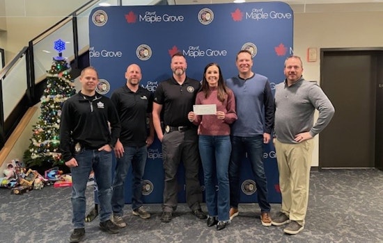 Maple Grove Police Association Donates Over $2,000 to Fight Domestic Violence Through Purple Patch Initiative