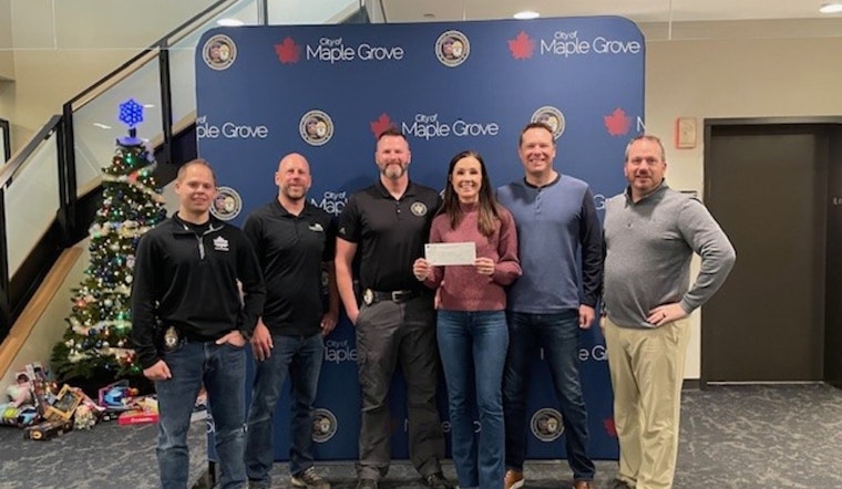 Maple Grove Police Association Donates Over $2,000 to Fight Domestic Violence Through Purple Patch Initiative