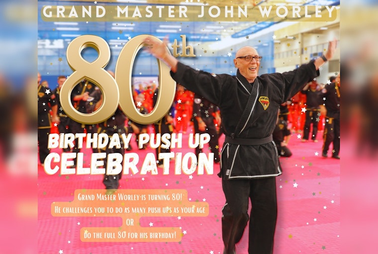 Martial Arts Icon John Worley Celebrates 80th Birthday with 80 Push-Ups in Twin Cities