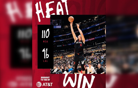 Miami Heat Blaze Past Lakers 110-96, as Robinson Ignites Fourth-Quarter Triumph in LA