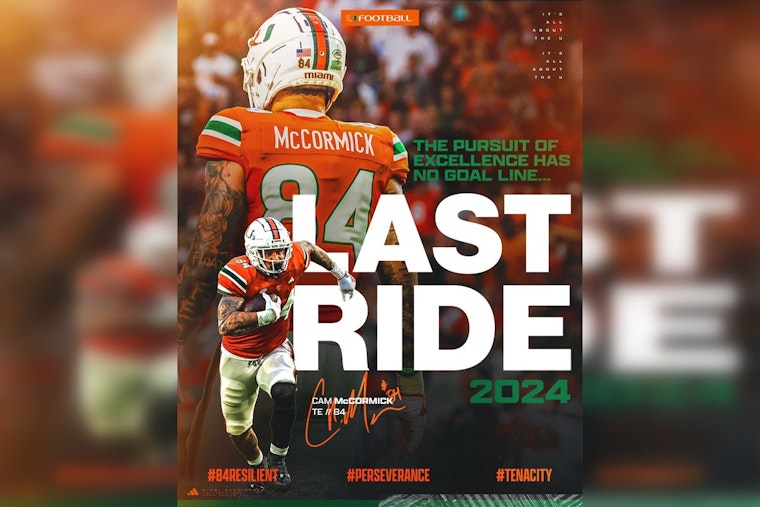 Miami Hurricane's Cam McCormick Gears Up for Unprecedented Ninth Season in College Football