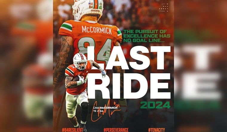 Miami Hurricane's Cam McCormick Gears Up for Unprecedented Ninth Season in College Football