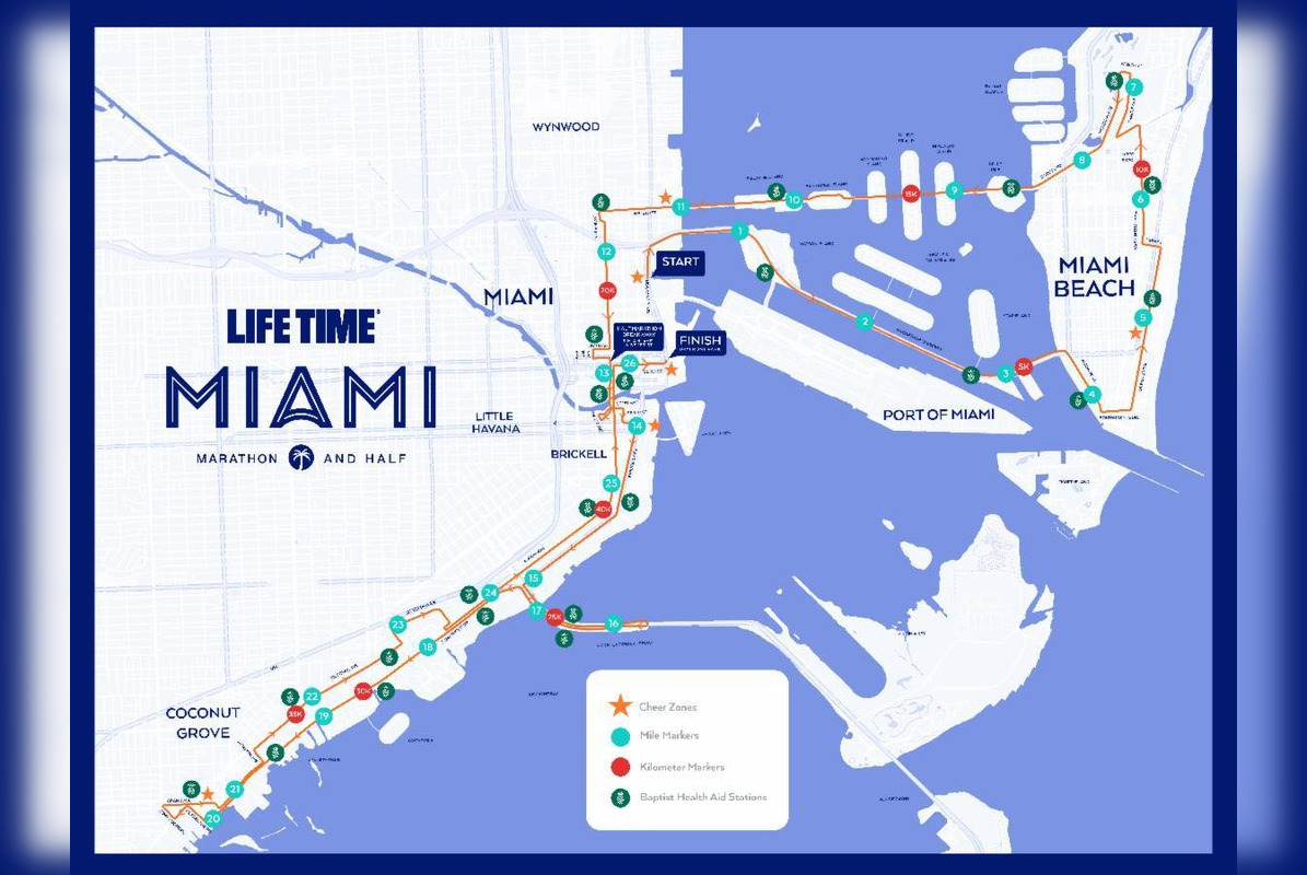 Miami Marathon to Impact Traffic with Widespread Road Closures This