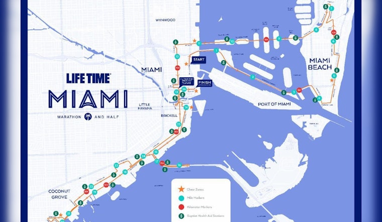 Miami Marathon to Impact Traffic with Widespread Road Closures This Weekend