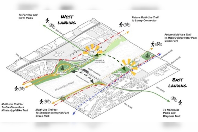 Minneapolis Contemplates New Pedestrian Bridge Over Mississippi River, Invites Local Input