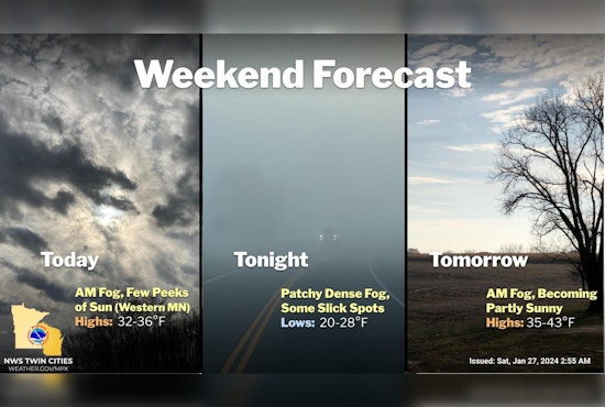 Minneapolis Enveloped in Fog This Weekend, Freezing Conditions Expected
