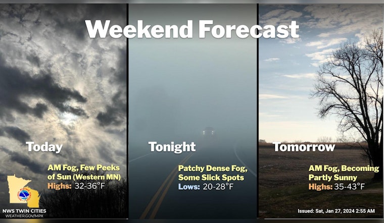 Minneapolis Enveloped in Fog This Weekend, Freezing Conditions Expected