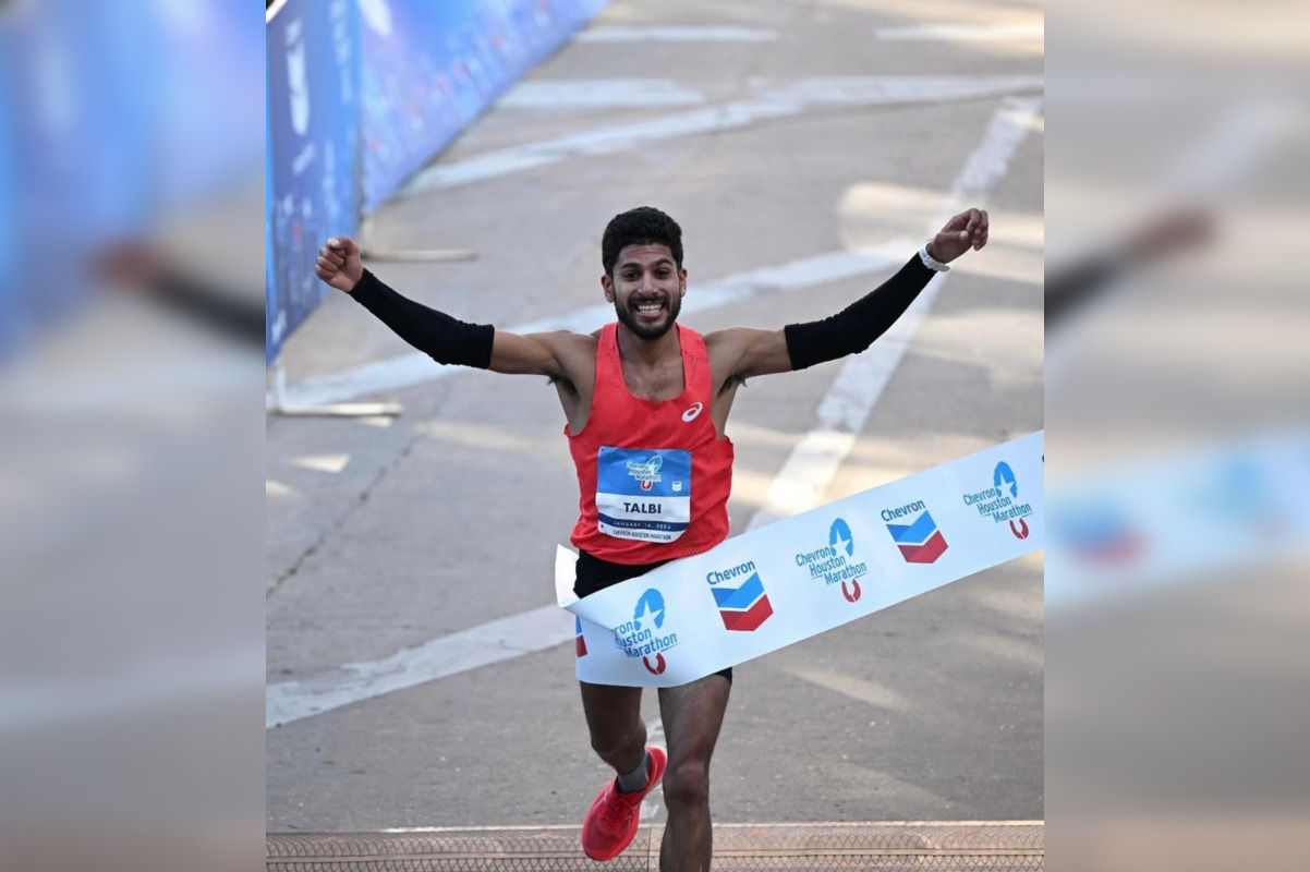 Moroccan Runner Zouhair Talbi Sets New Record at Chevron Houston
