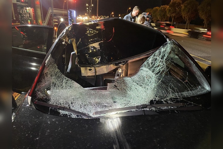 Mother and Daughter Miraculously Unhurt as Runaway Tire Strikes Car in Clearwater Freak Accident