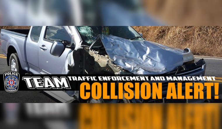 Motorist in Leander Charged with DWI After Single-Vehicle Rollover on 183A Toll