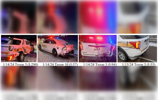 Multiple Illinois State Police Vehicles Struck Over MLK Weekend, Drivers Accused of Ignoring Move Over Law