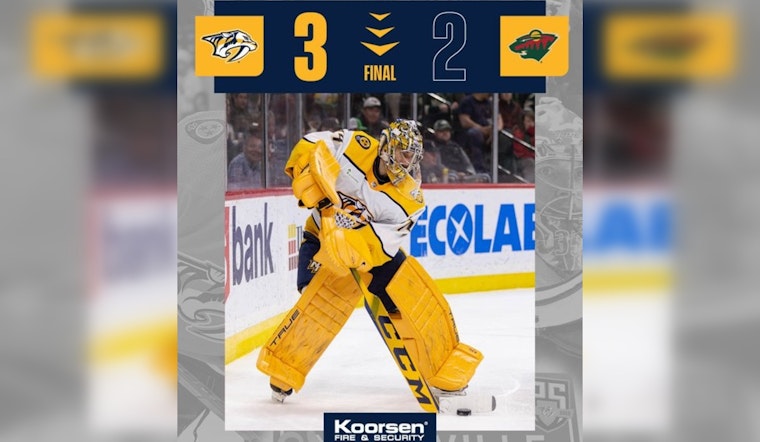 Nashville Predators Claw Back to Overpower Minnesota Wild in Fierce 3-2 Comeback