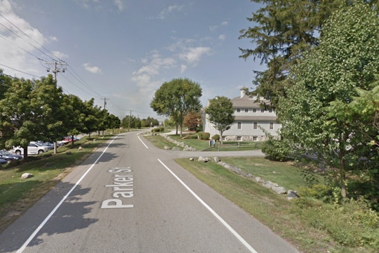 Newbury Police Officer Taken to Hospital After Cruiser Crashes into Pole on Parker St