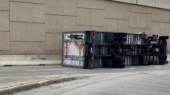 No Injuries Reported as Truck Flips on Central Expressway in Plano, Causing Traffic Disruption
