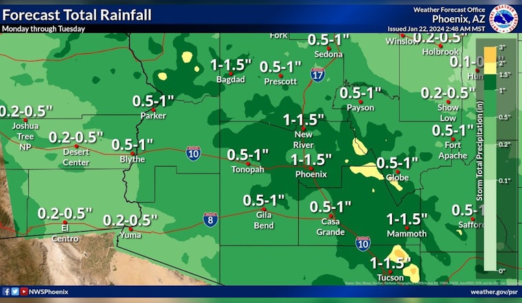 Phoenix Braces for Series of Wet Days, National Weather Service Forecasts Showers and Thunderstorms