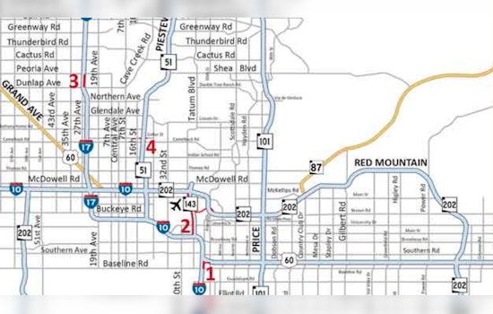 Phoenix Drivers Alerted to Freeway Closures and Detours Amid I-10 Construction This Weekend