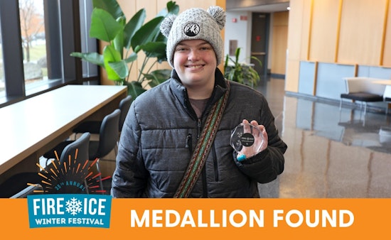 Plymouth's Annual Search Concludes, Brandi Steinberg Discovers Fire & Ice Medallion at Northwest Greenway
