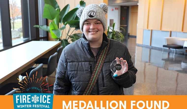 Plymouth's Annual Search Concludes, Brandi Steinberg Discovers Fire & Ice Medallion at Northwest Greenway