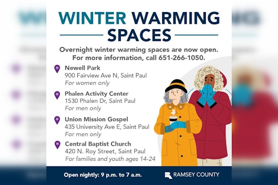 Ramsey County Opens Additional Winter Warming Spaces Amid Frigid Conditions