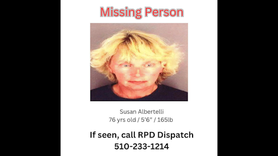 Richmond Police Seek Public's Help in Locating Missing Woman Susan Albertelli