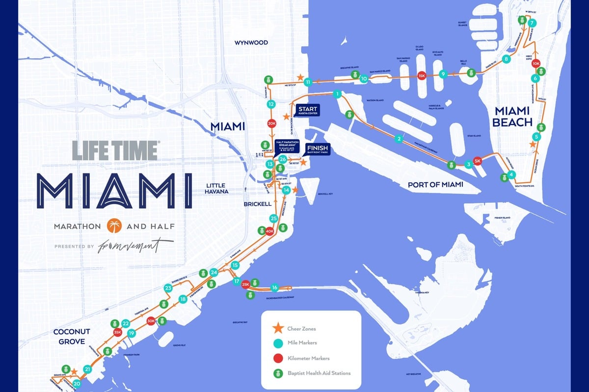 Road Closures in Miami Due to Life Time Marathon Setup Prompt Detours