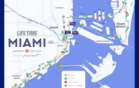 Road Closures in Miami Due to Life Time Marathon Setup Prompt Detours and Traffic Diversions