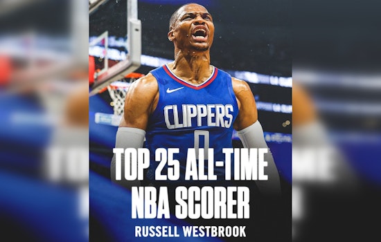 Russell Westbrook Vaults into NBA's Top 25 Scorers, Joins Elite Company in Clippers' Win Over Heat