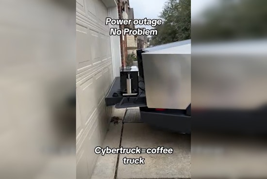 San Antonio Couple Brews Coffee with Tesla Cybertruck Amid Power Outage, Goes Viral on TikTok