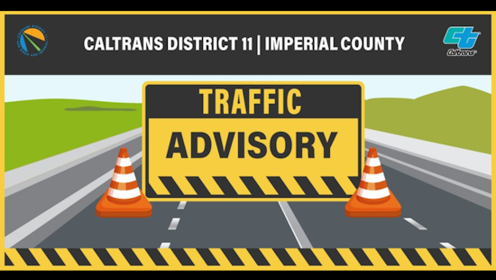 San Diego Commuters Warned of Traffic Delays Due to I-8 and SR-186 Roadwork in Imperial Valley