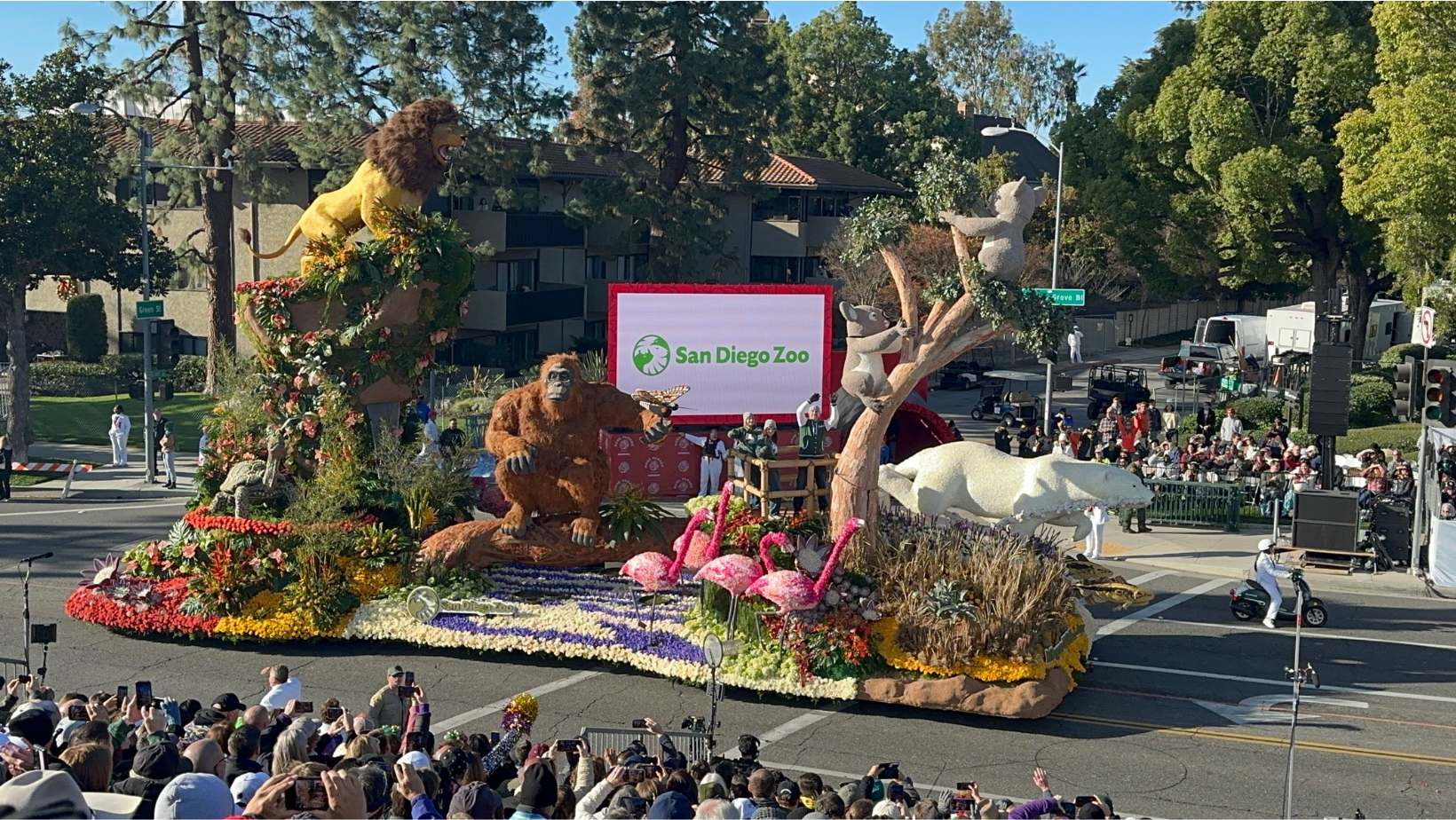 San Diego Zoo's "It Began With A Roar" Float Triumphs With Sweepstakes