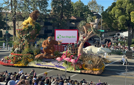 San Diego Zoo's "It Began With a Roar" Float Triumphs with Sweepstakes Award at 135th Rose Parade in Pasadena
