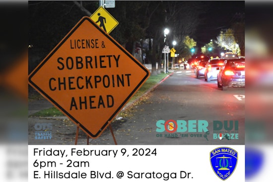 San Mateo Police to Combat DUIs with Checkpoint on East Hillsdale Boulevard