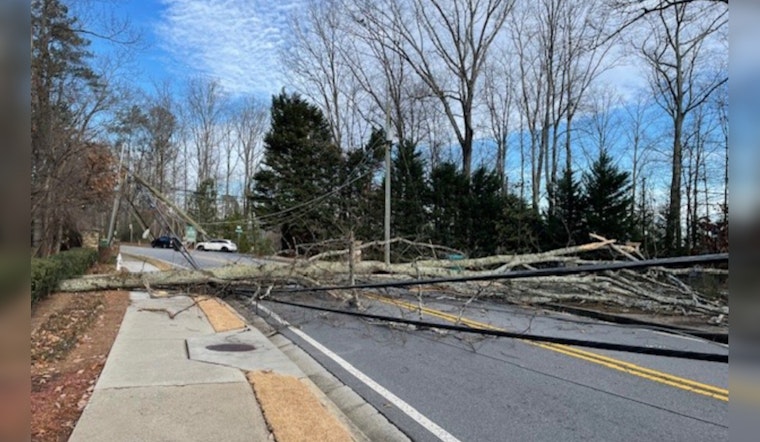 Sandy Springs Road Closure Continues as Crews Tackle Downed Tree, Power Lines on Mount Vernon Highway