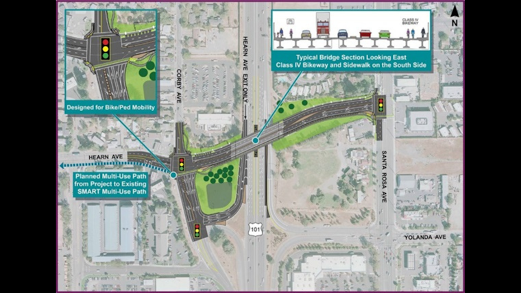 Santa Rosa Commuters Brace for Traffic Delays as U.S. 101/Hearn Avenue Interchange Project Begins