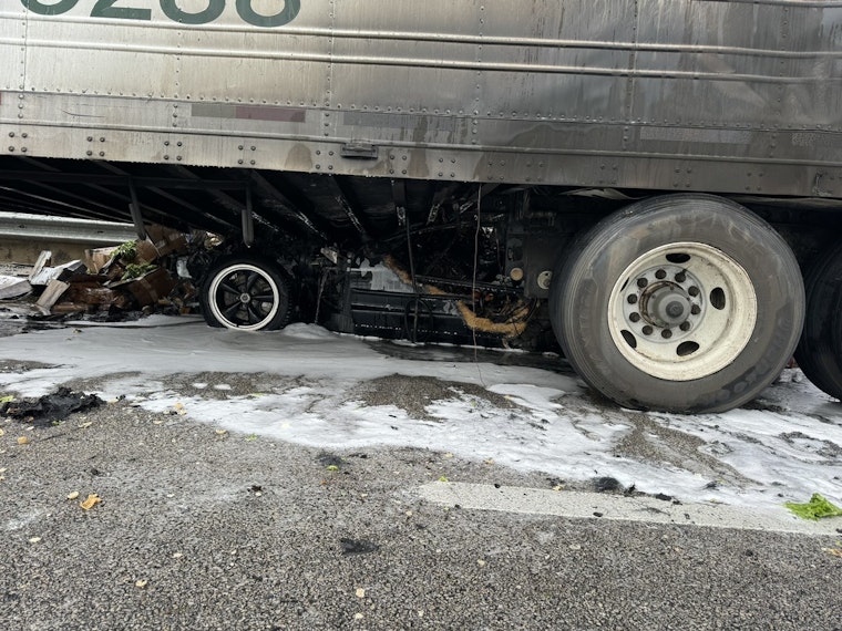 Serious Injuries Reported After Fiery 18 Wheeler Crash Causes Traffic