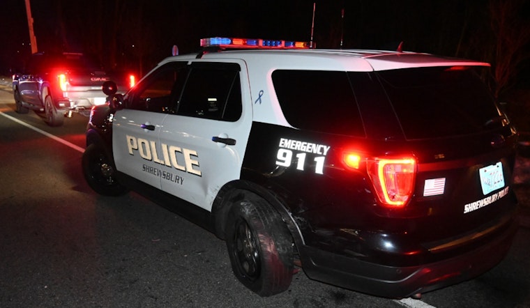 Shrewsbury Police Cruiser Struck on Boston Turnpike, Worcester Man Arrested on Outstanding Warrant
