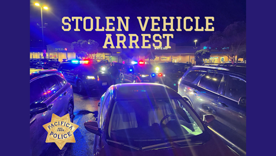Stockton Duo Charged with Possession of Stolen Vehicle on New Year's Eve in Pacifica