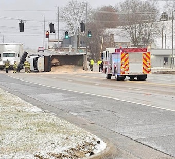 TDOT Salt Truck Drivers Face Dangers as Two Vehicles Overturn in Tennessee Amid Icy Conditions