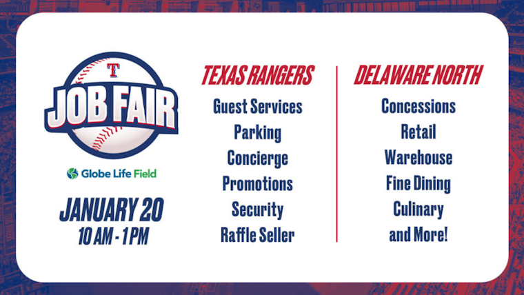 Texas Rangers and Delaware North Host Seasonal Job Fair at Globe Life Field