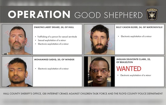 Three Arrested, One Sought After Hall County Undercover Child Sex Sting in Georgia