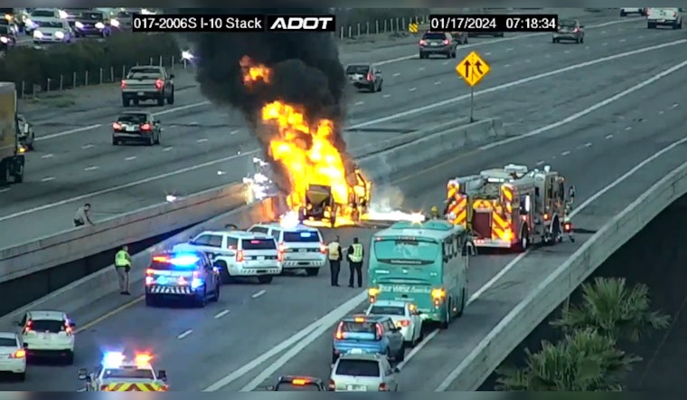 Truck Fire at Phoenix I-10/I-17 Interchange Causes Explosions and Major Traffic Disruptions