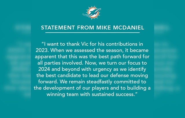 Vic Fangio Bids Farewell to Miami Dolphins, Eagles Eye Former DC for 2024 Season