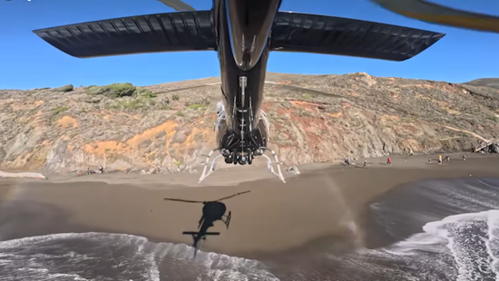 VIDEO: Visitor Rescued from Black Sands Beach Due to Potential Hypothermia by CHP Helicopter and National Parks Service