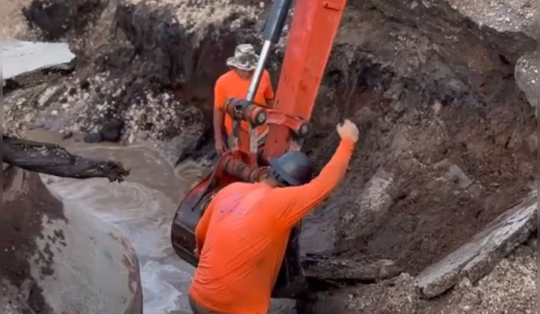 Water Main Break in Boynton Beach Causes Sinkhole, Overturns Tractor-Trailer, Roads Closed During Commute